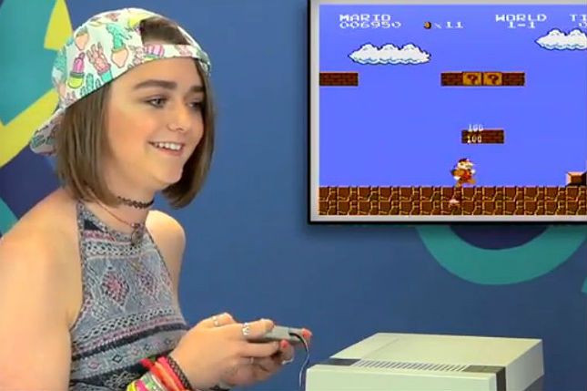 Maisie Williams gra w Mario