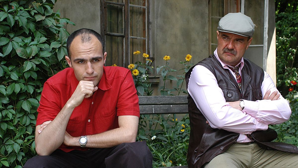 Jeff Butcher i Cezary Żak w serialu "Ranczo"