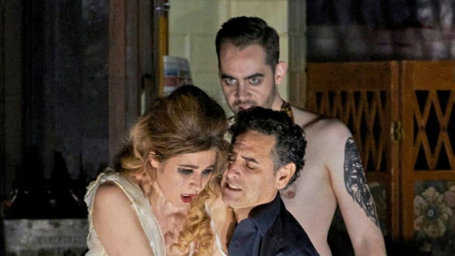 Nicole Car (Małgorzata), Juan Diego Flórez (Faust) i Adam Palka (Faust) w Wiener Staatsoper, 2021 © Michael Pöhn