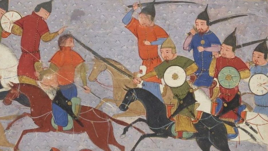 Mongołowie w walce z Chinami. Miniatura z XIV wieku