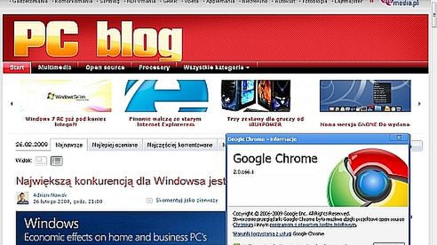 Google Chrome na dużym ekranie 1