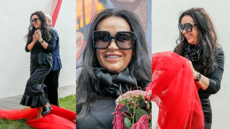 Ewa Krawczyk odsłania mural Krzysztofa Krawczyka