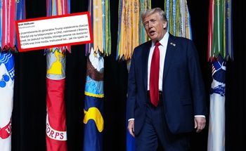 Kuriozalne wystąpienie Trumpa. Mówił, jak nie spaść ze schodów