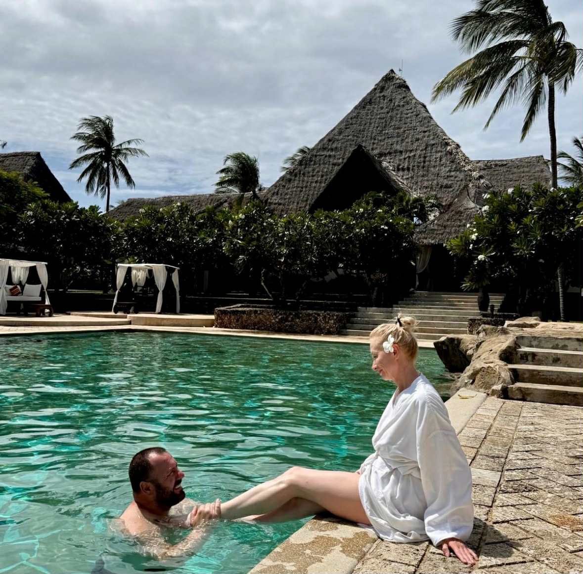 Ewa Gawryluk z mężem