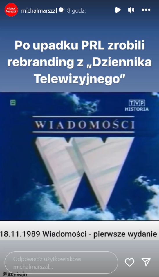 Logo "Wiadomości" w 1989 r.