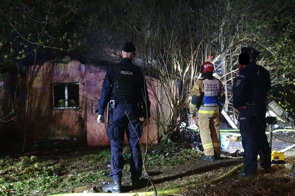 Pożar pustostanu przy ul. Wesołej w Lublinie