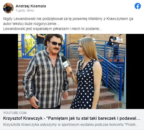 Krzysztof Krawczyk i Andrzej Kosmala byli rozgoryczeni postawą Lewego?