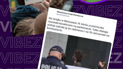 14-latka zatrzymana przez policję na Młodzieżowym Strajku Klimatycznym. Czy to był wandalizm?