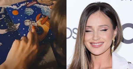 Podekscytowana Marina Łuczenko relacjonuje na Instagramie "czytanie" książki z Liamem: "TATA, GOL!"