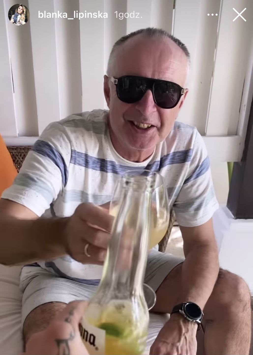 Wczasy Blanki Lipińskiej z rodzicami