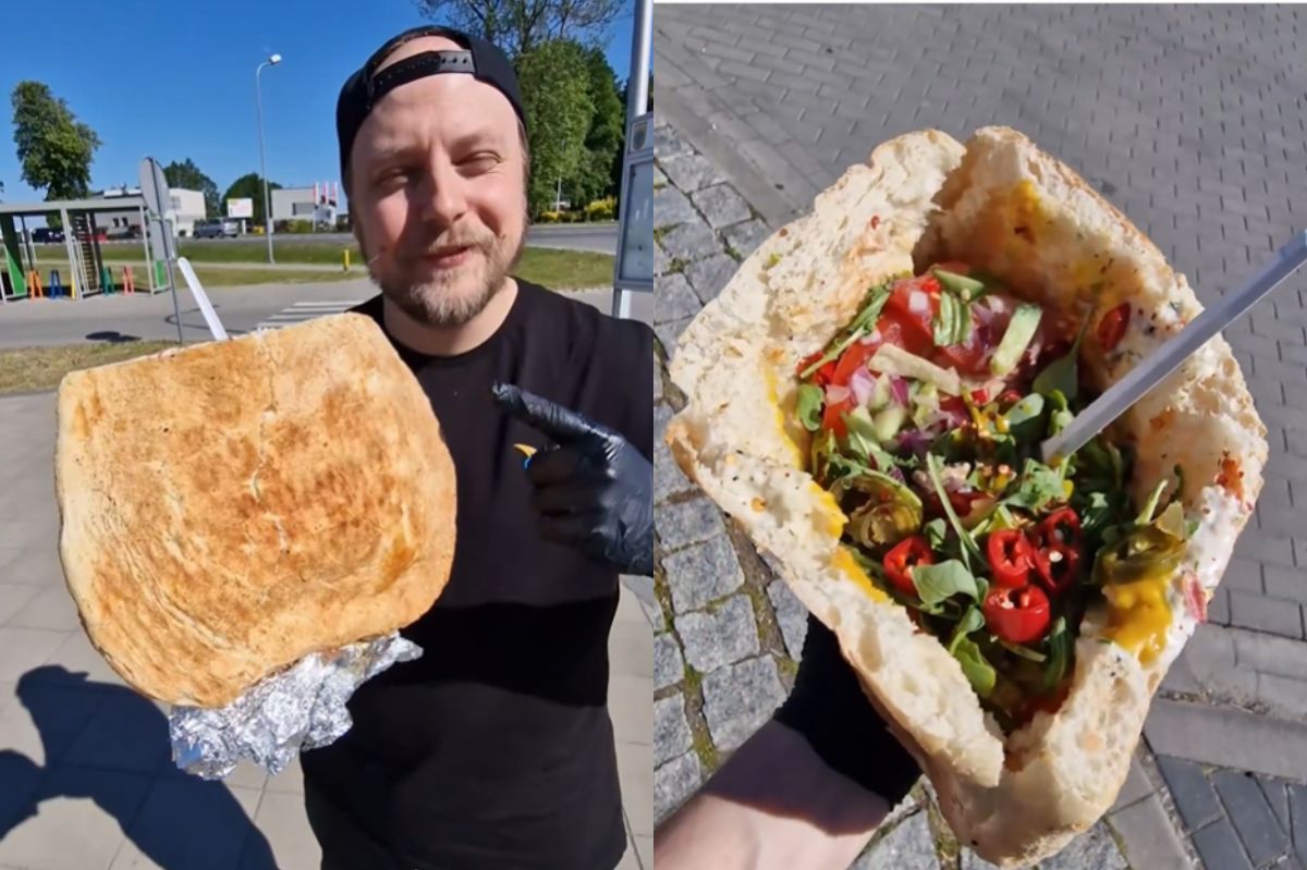 Najdroższy kebab w Polsce w rękach Mr Kryhy. Waga i cena przyprawiają o zawrót głowy