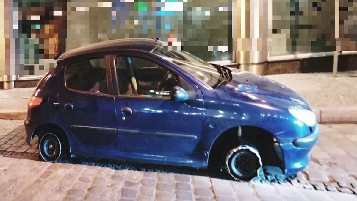 Jeździł samochodem bez dwóch opon