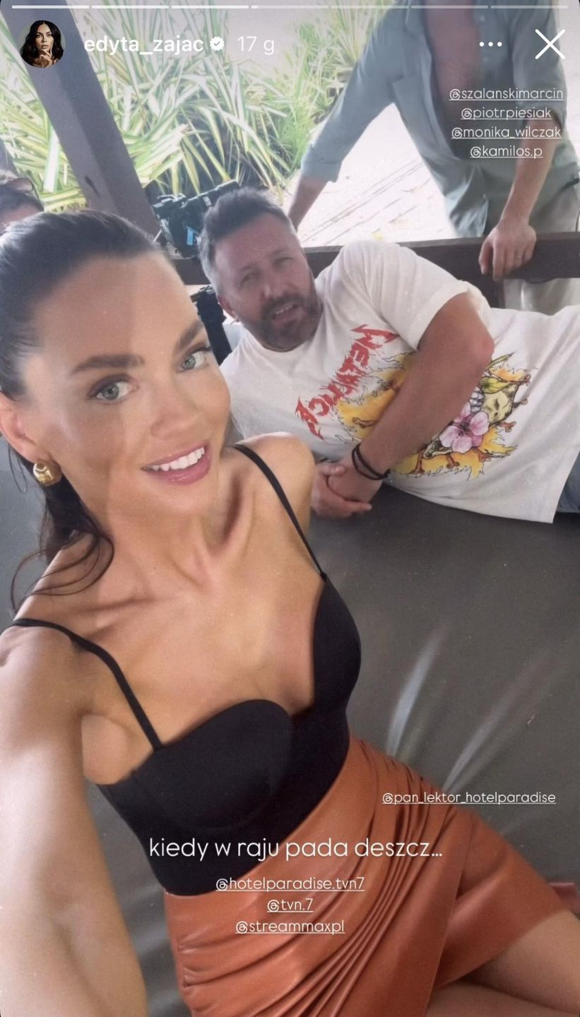 Edyta Zając wskoczyła w skórzaną mini 