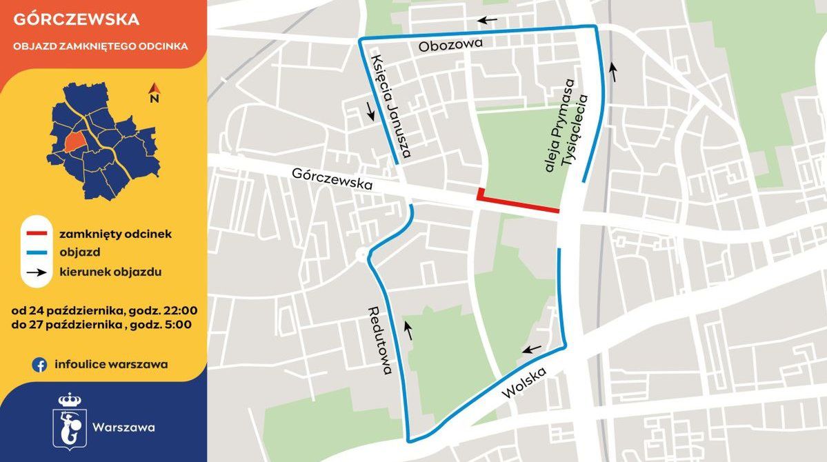 Warszawa: Drogowcy znów remontują Górczewską. Zmiany tras autobusów i objazdy