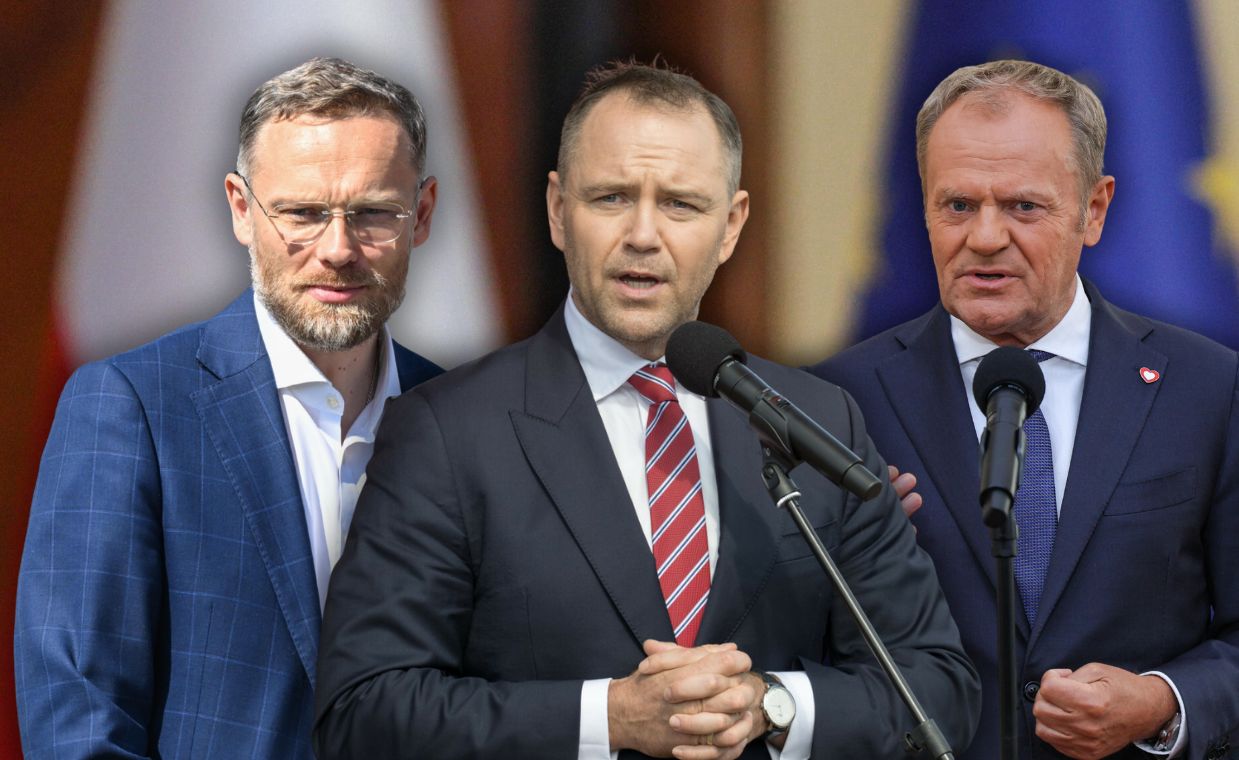 "Tusk jedzie w drugim wagonie". Ostre słowa z otoczenia Nawrockiego