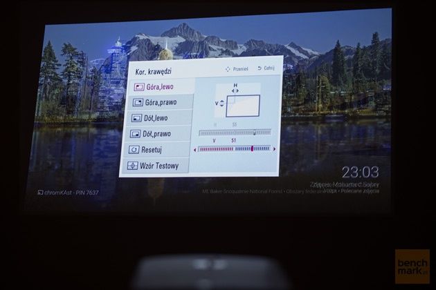 LG PF1500G test korekta krawędzi ustawienia