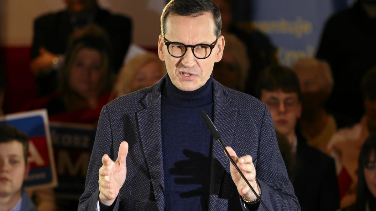 Mateusz Morawiecki podczas spotkania w Krakowie