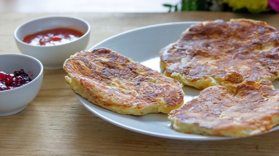 Pancakes z serem i makaronem