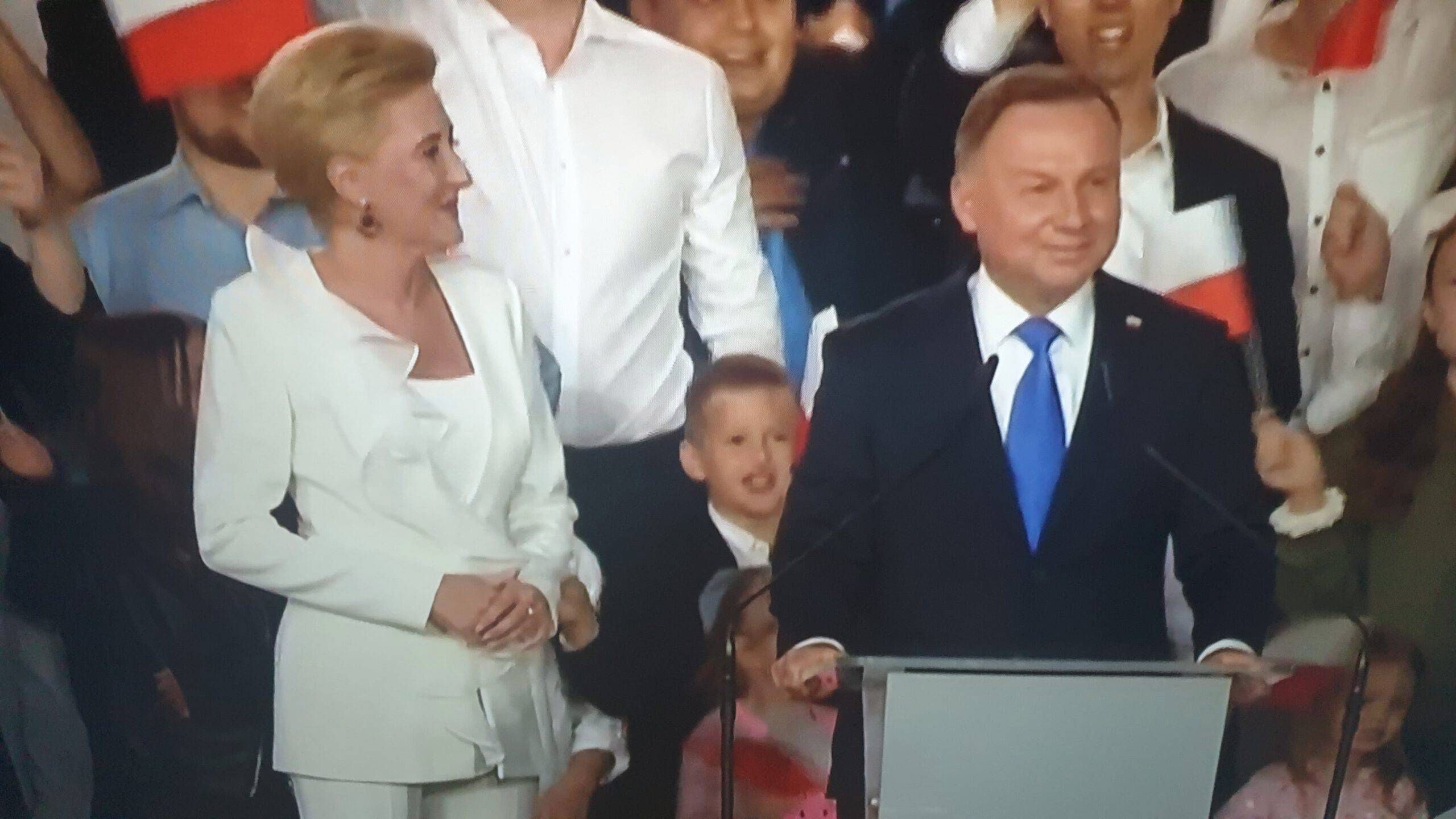 Andrzej Duda, wieczór wyborczy - screen TVN24
