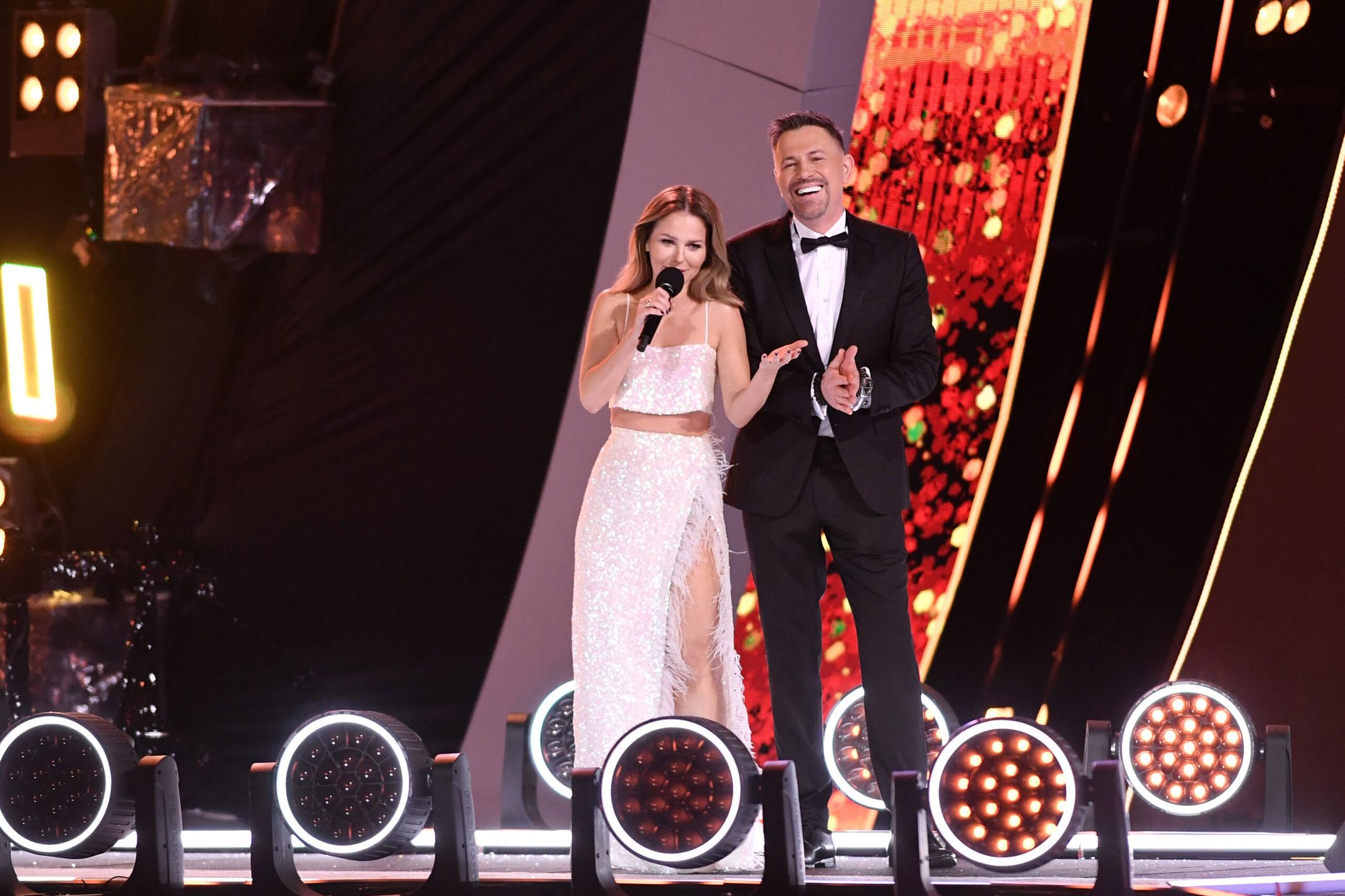 Krzysztof Ibisz, Paulina Sykut - sylwester 2021 Polsat