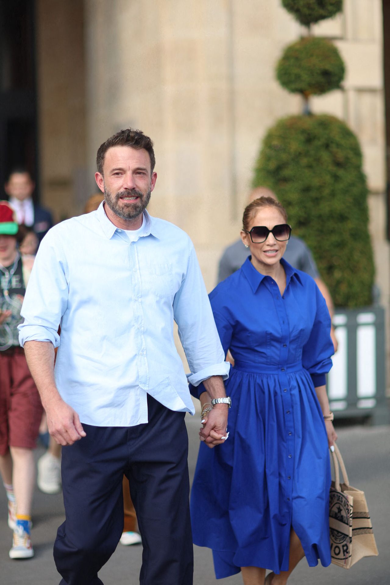 Jennifer Lopez i Ben Affleck w Paryżu z rodziną