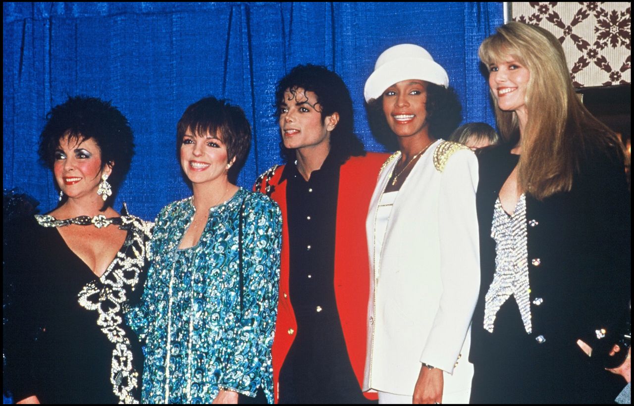 Whitney Houston i Bobby Brown, Elizabeth Taylor, Liza Minnelli, Michael Jackson