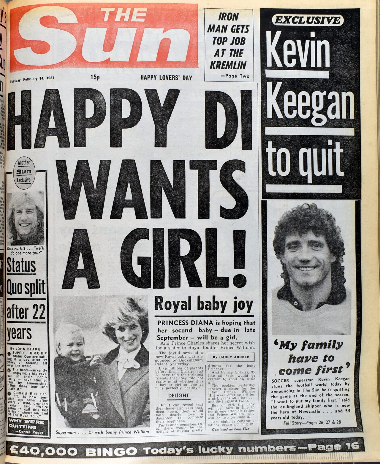 Księżna Diana ogłosiła drugą ciążę 14 lutego 1984 roku