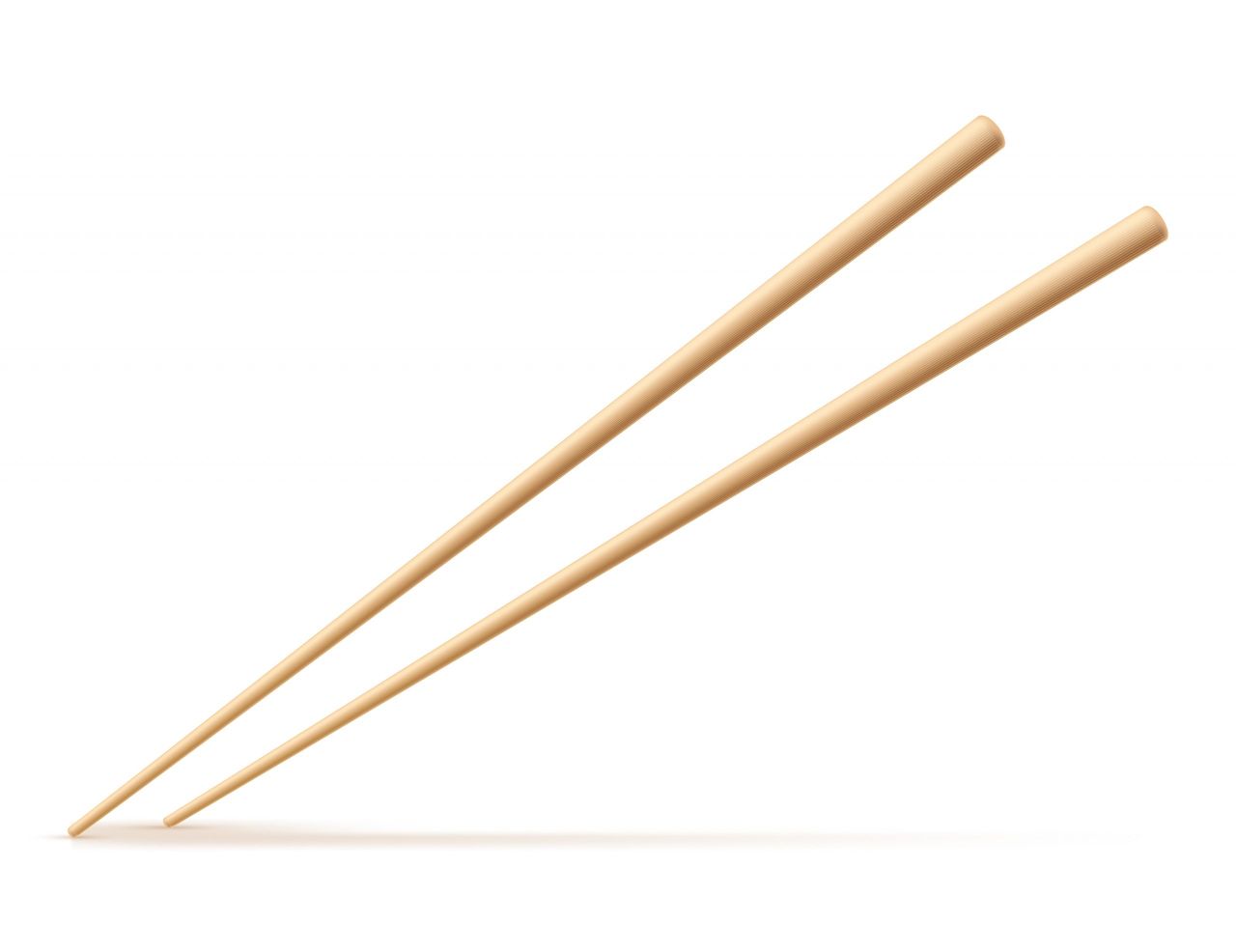 Wooden chopsticks isolated on white background. Vector illustration