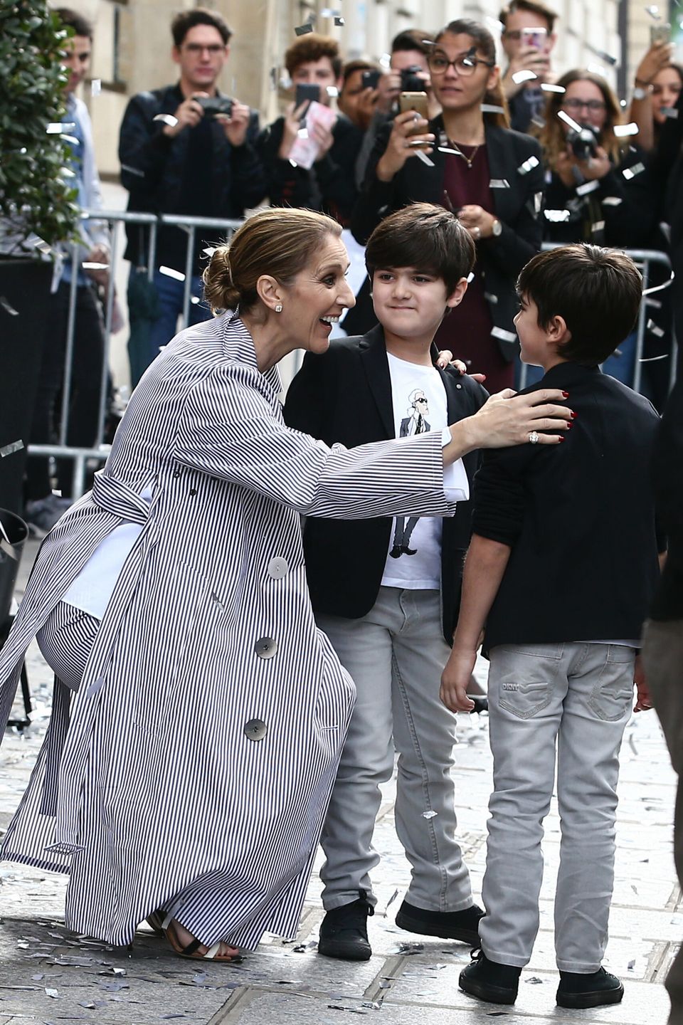 Celine Dion z bliźniakami w 2017 roku
