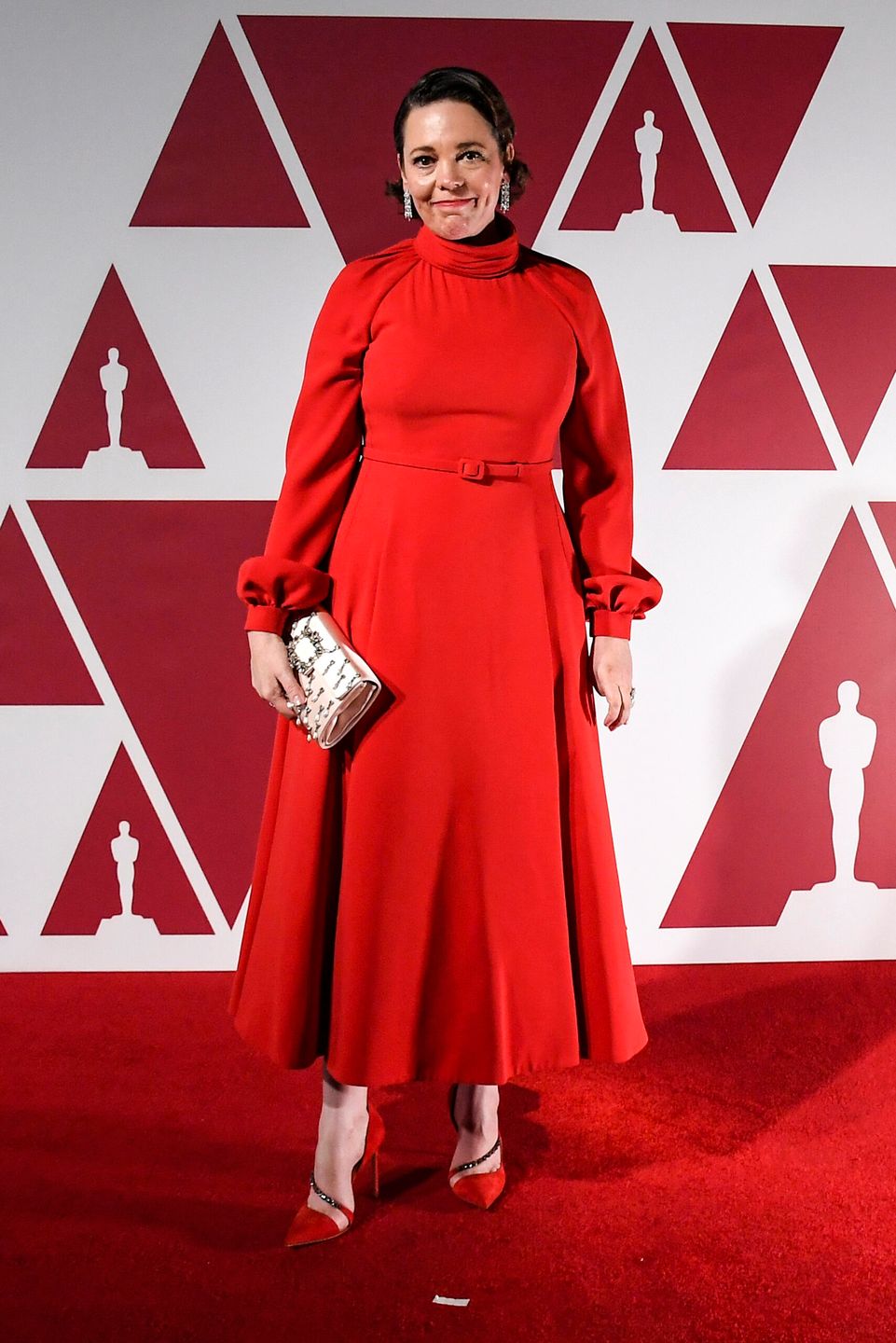 Olivia Colman arrives at a screening of the Oscars on Monday, April 26, 2021 in London., Credit:DJ / Avalon
