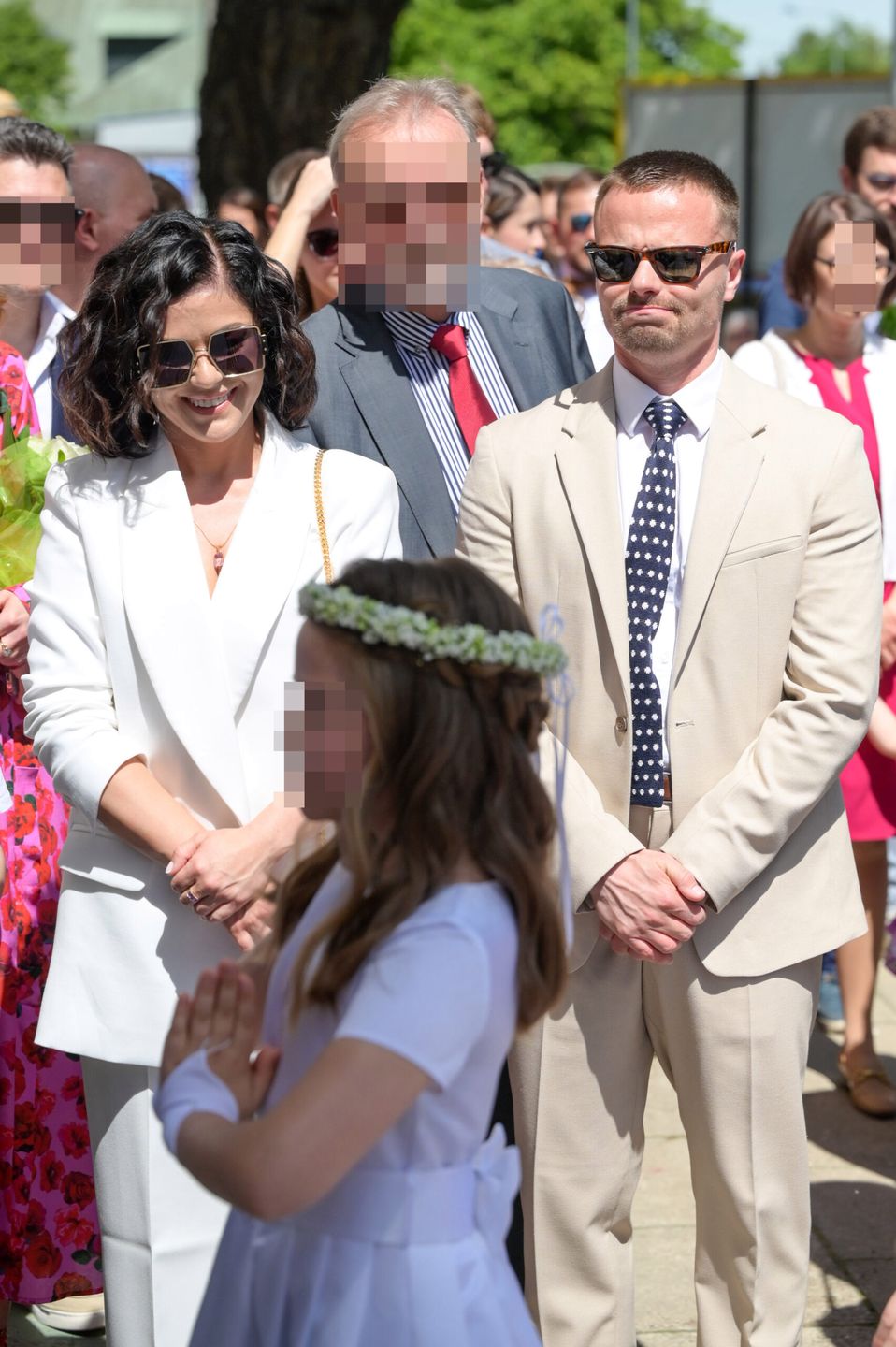 Marcin Hakiel, Kasia Cichopek - komunia Helenki Hakiel fot. AFEos