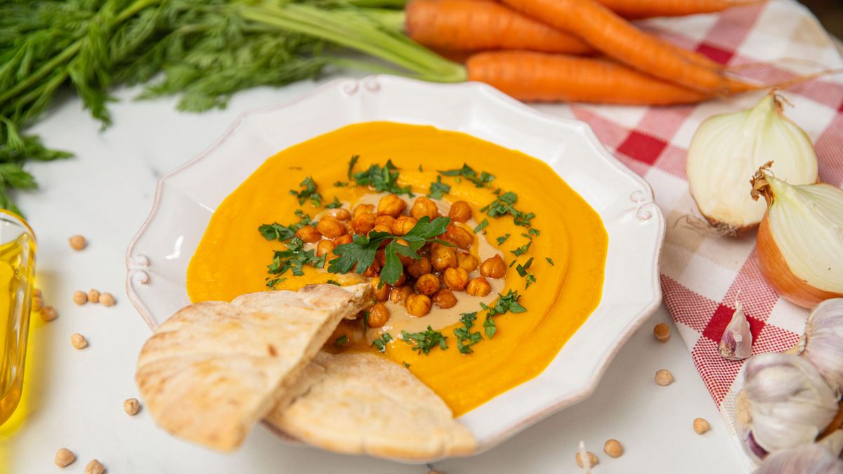 Krem z pieczonych marchewek - Pyszności