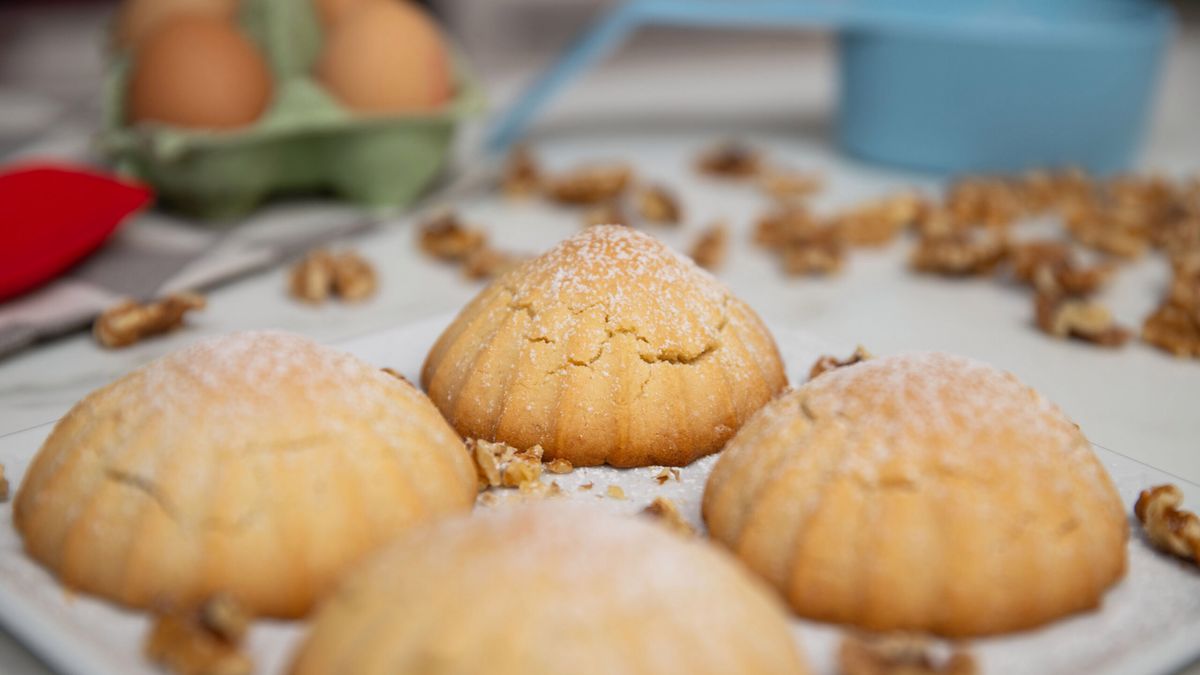 Ciastka muszelki z nadzieniem orzechowym- Pyszności