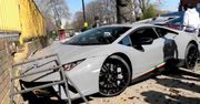 Lamborghini rozbite w Londynie. Kierowca płakał, kiedy wysiadał