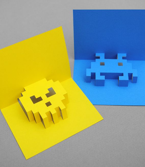 8 Bit Pop-Up Cards