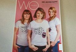 Okładka "Wysokich Obcasów". Trzy kobiety i hasło: "aborcja jest OK"