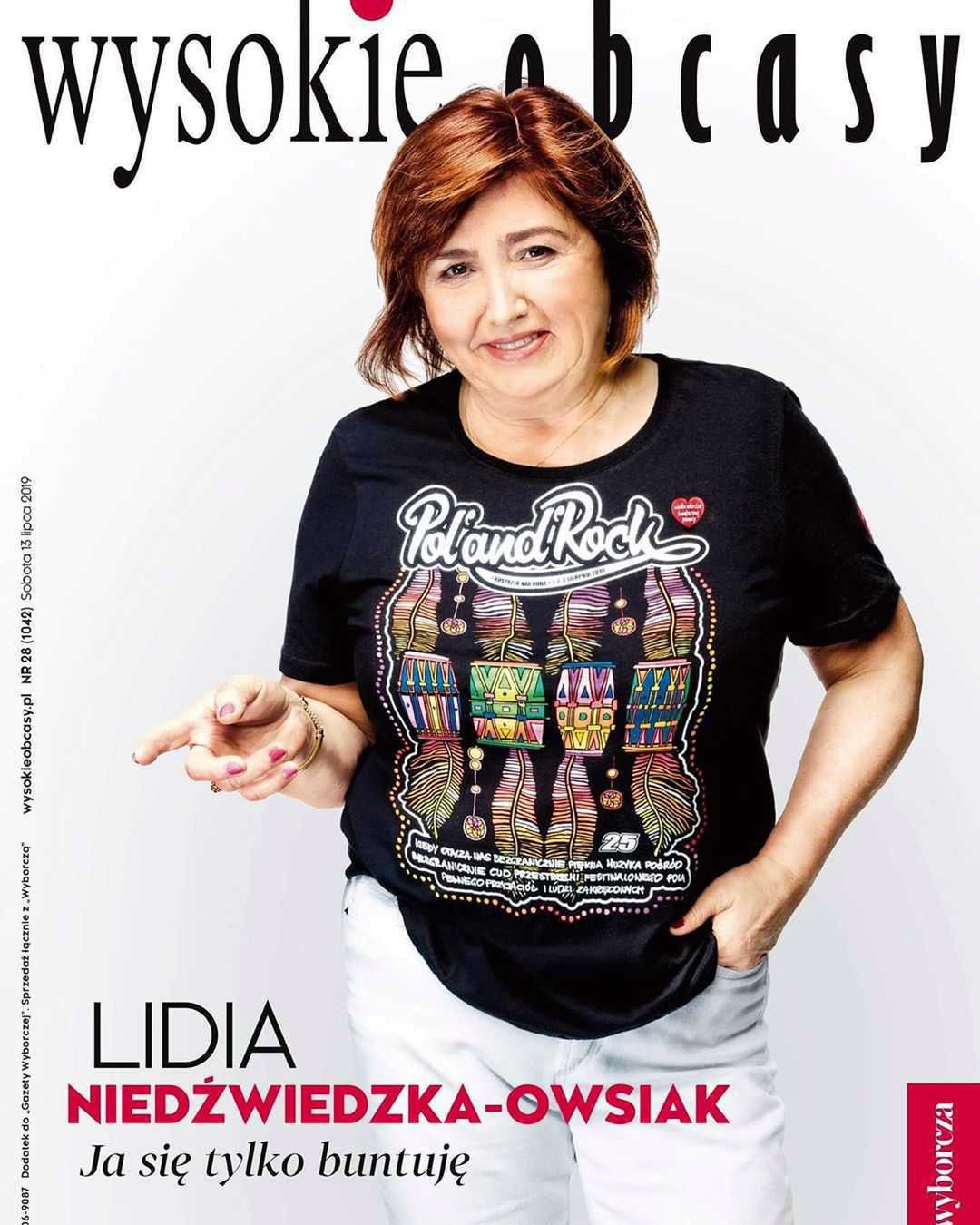 Lidia Niedźwiedzka-Owsiak na okładce Wysokich obcasów