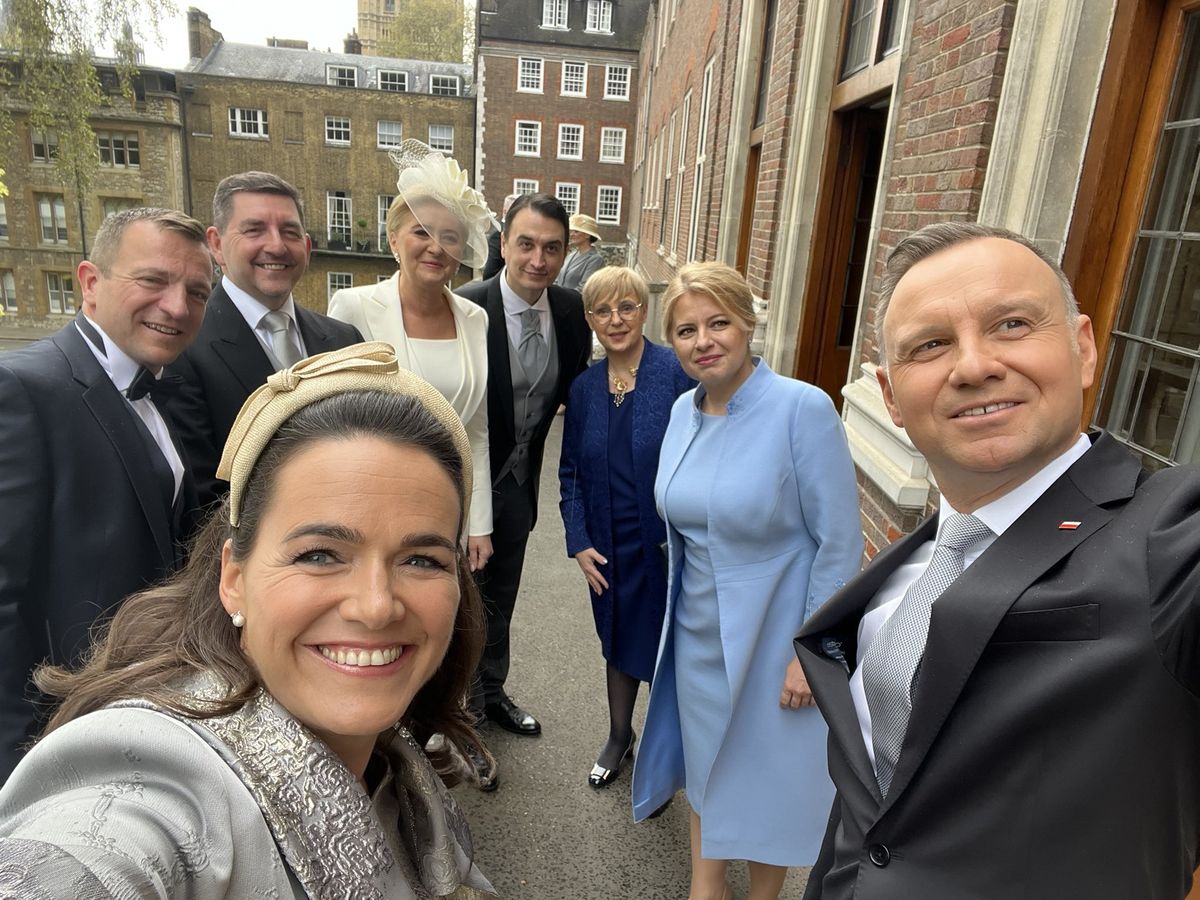 Zdjęcie z polską parą prezydencką w Londynie
