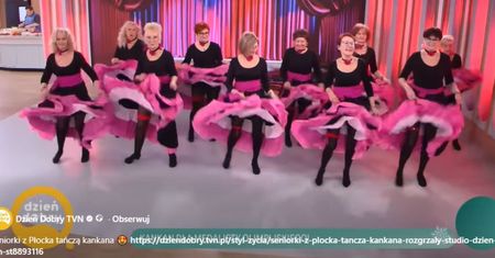 Seniorki z Płocka podbiły ogólnopolską telewizję. Kankan rozgrzał studio "Dzień Dobry TVN"