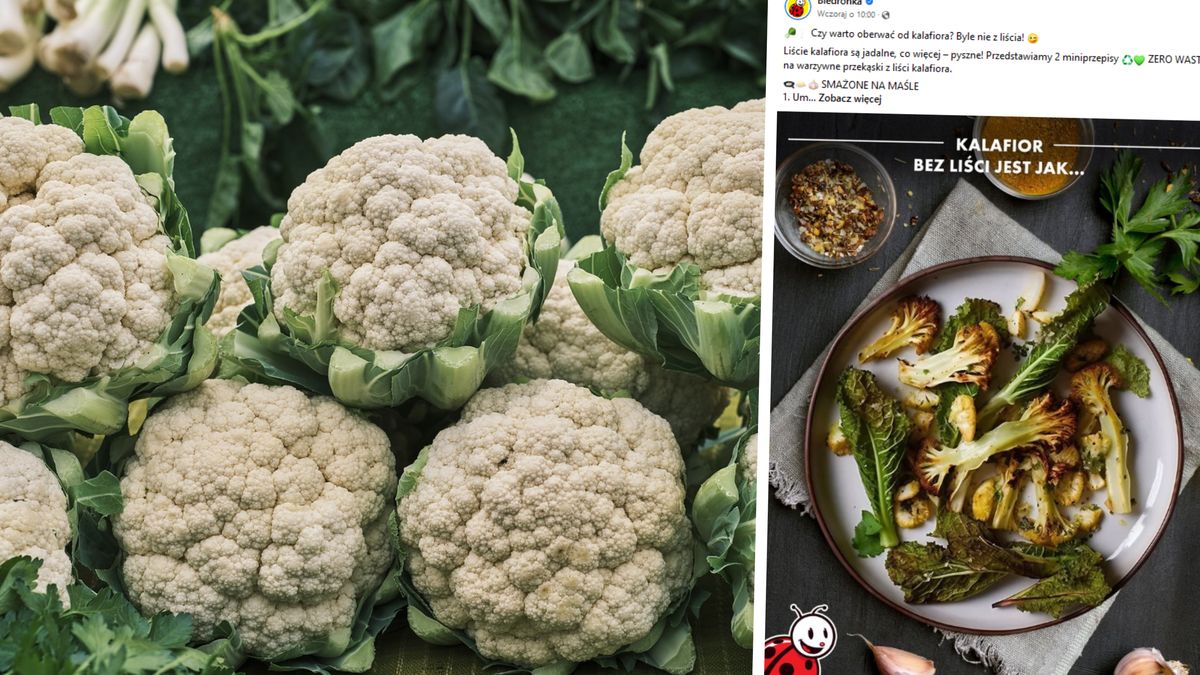 Sieci handlowe dzielą się, jak wykorzystać liście kalafiora 