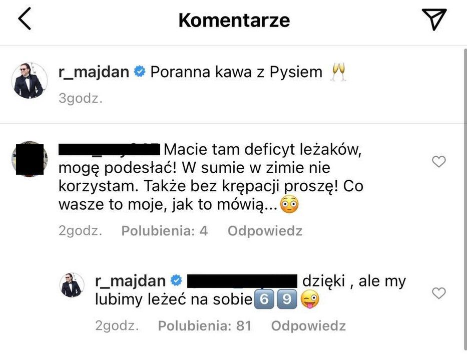 Radosław Majdan wyznaje, że lubią z Gosią "leżeć na sobie"