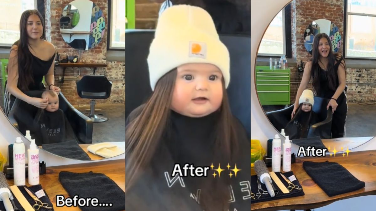 Mama-fryzjerka zrobiła 8-miesięcznej córce doczepy