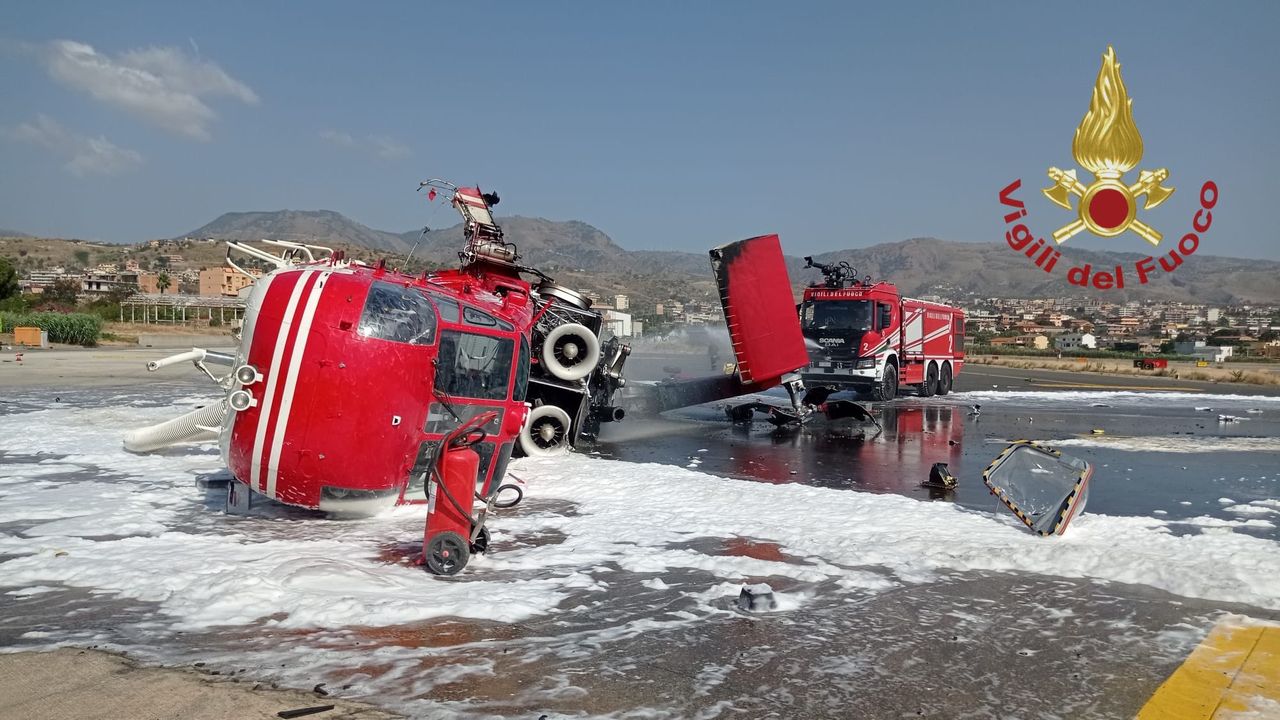 Accident during the landing of helicopter S64