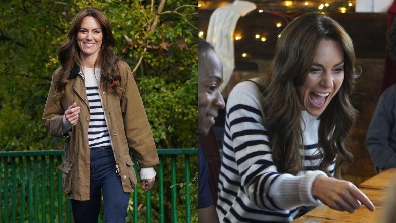 Naturalna Kate Middleton rozdaje uśmiechy w ZWYCZAJNEJ stylizacji. To nie pierwszy raz, gdy pokazała się w tych ubraniach (ZDJĘCIA)