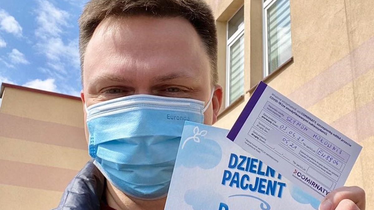 Szymon Hołownia zaszczepił się przeciwko COVID-19