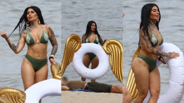 Anna Renusz z "Królowych życia" na plaży w Sopocie