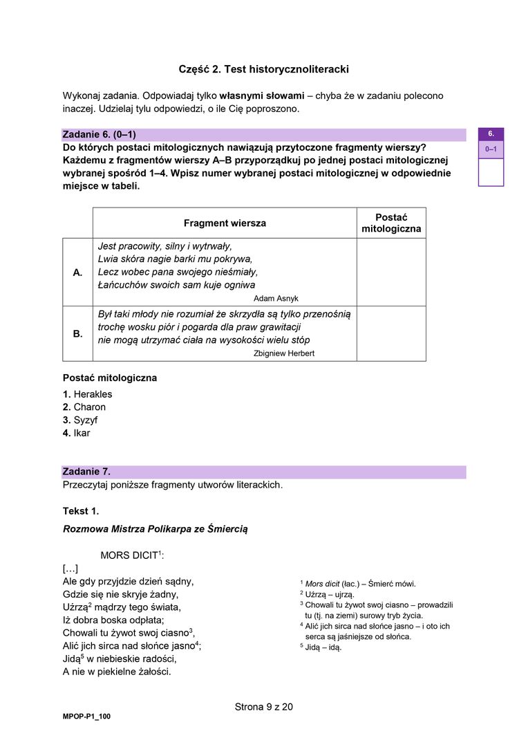 Matura 2025 - język polski. Arkusz CKE, poziom podstawowy