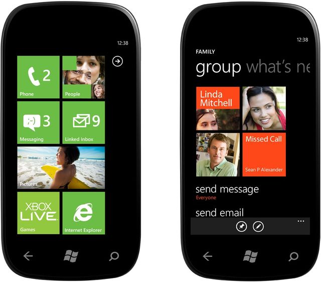 Ekran główny i grupy w Windows Phone 7.5 Mango
