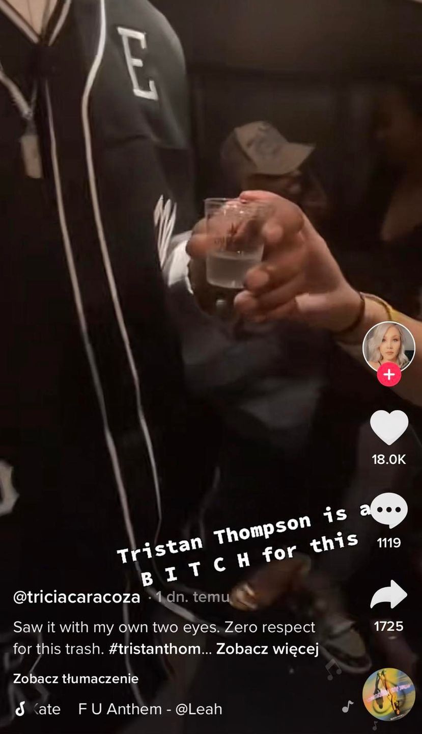 Tristan Thompson z nową sympatią na kolanach