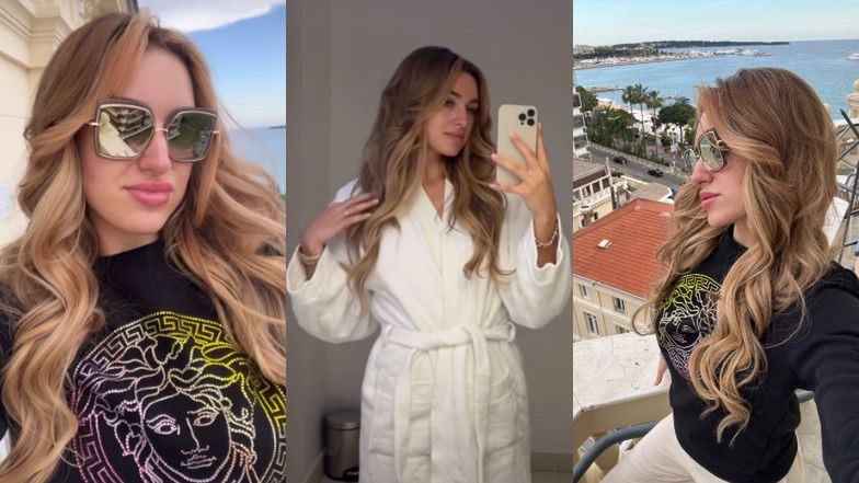 Caroline Derpienski melduje się w Cannes i nadaje ze słynnego hotelu. Cena za noc sięga kilkunastu tysięcy